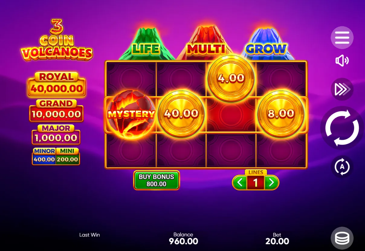3 Coin Volcano Slot