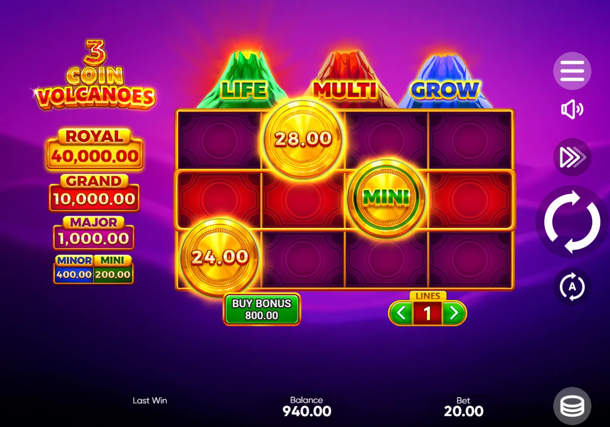 3 Coin Volcano demo